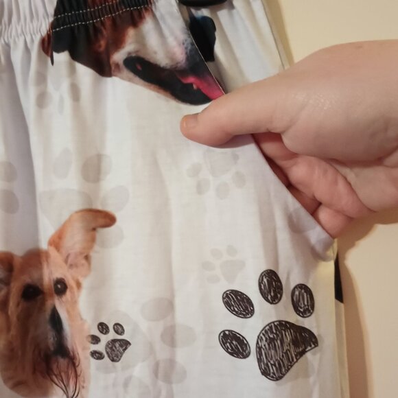 NWOT ~ Women's Dog Faces & Paw Print Lounge Pants/Pajama Bottoms (Size: Medium) - Picture 5 of 9